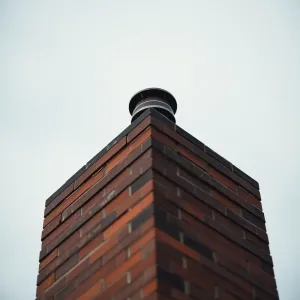 Montaż strażaka na kominie