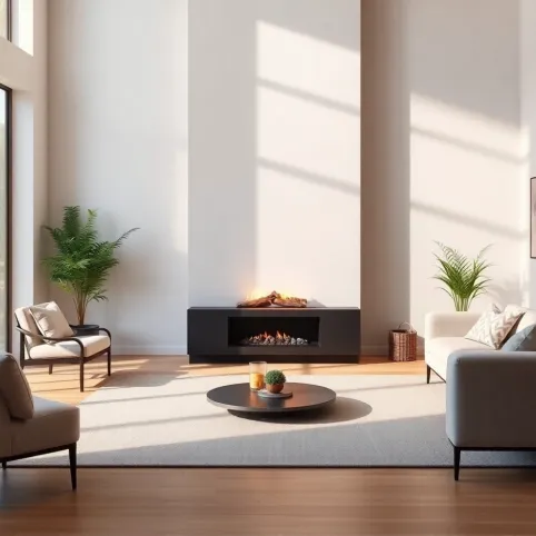 Nowoczesny Kominek Wolnostojący