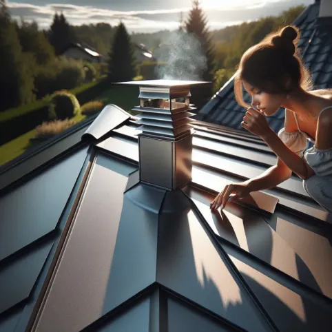 Obróbka Komina Blachą Trapezowa