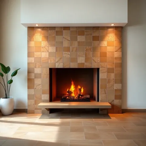 Obudowa Kominka Z Płytek Ceramicznych