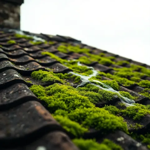 Ocet na mech na dachu