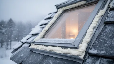 ocieplenie okna dachowego pianką