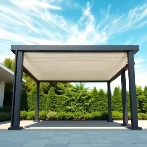 Pergola aluminiowa z przesuwnym dachem