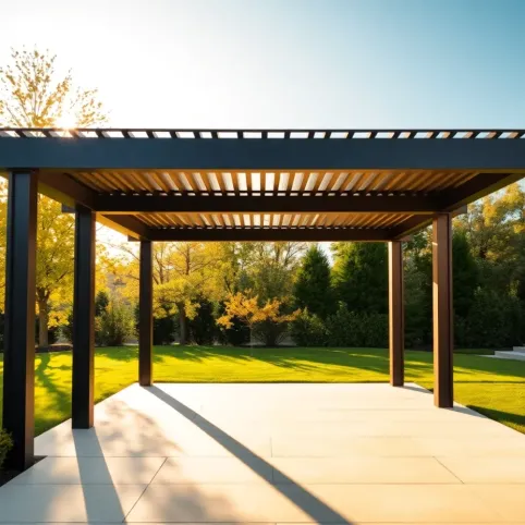 Pergola lamelowa z rozsuwanym dachem