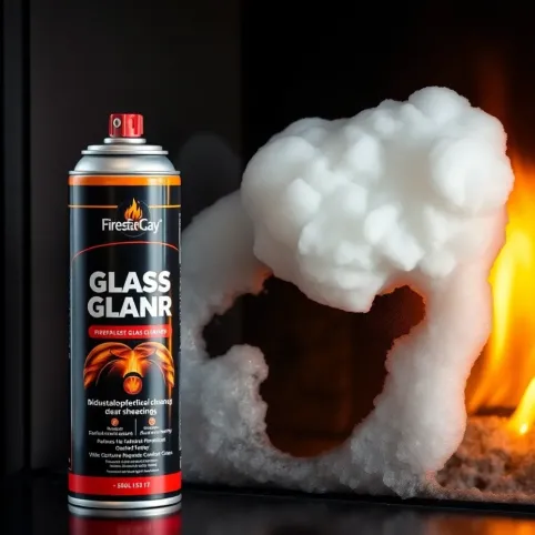 Pianka do czyszczenia szyby kominka