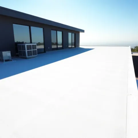 Płaski dach na domu