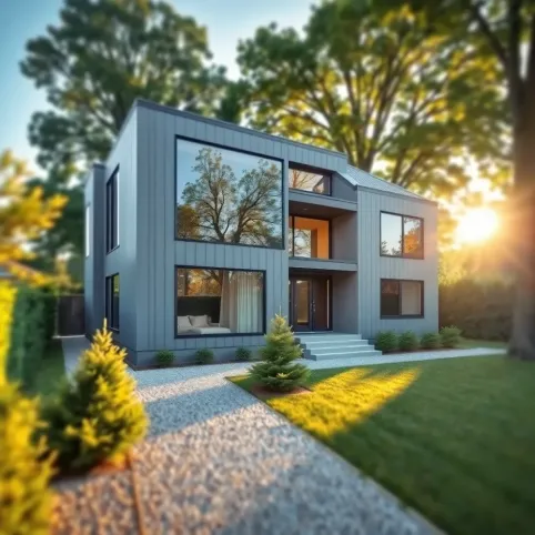 Projekty domów z dachem jednospadowym na wąską działkę