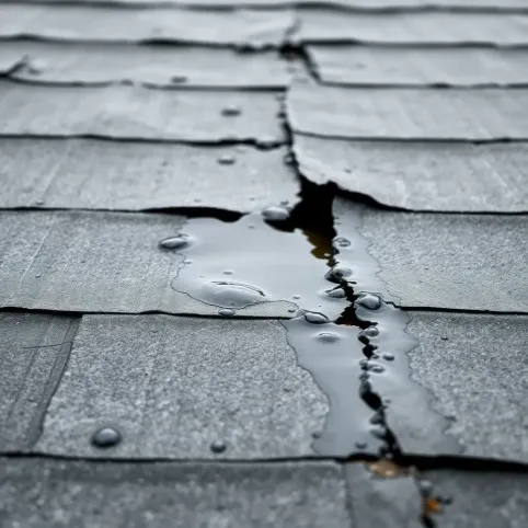 Przeciekający dach z papy