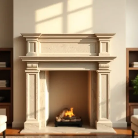 Ramka do kominka z kamienia