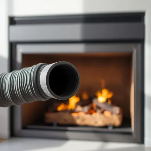 Rura dolotu powietrza do kominka