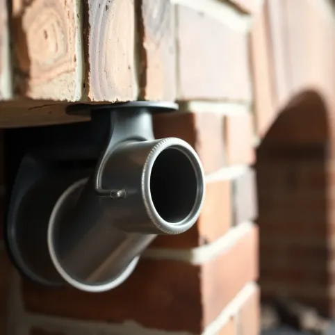 Rura doprowadzająca powietrze do kominka