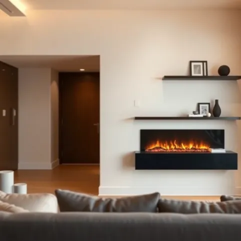Ściana Z Kominkiem Elektrycznym