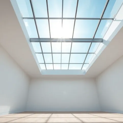 Szklany dach w domu