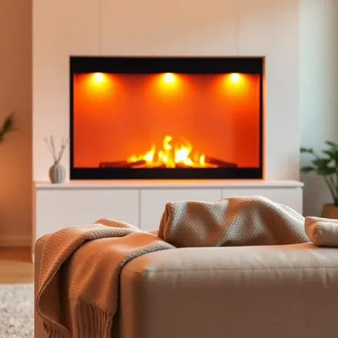 Sztuczny kominek do salonu