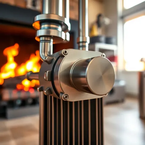 Wodny wymiennik ciepła do kominka