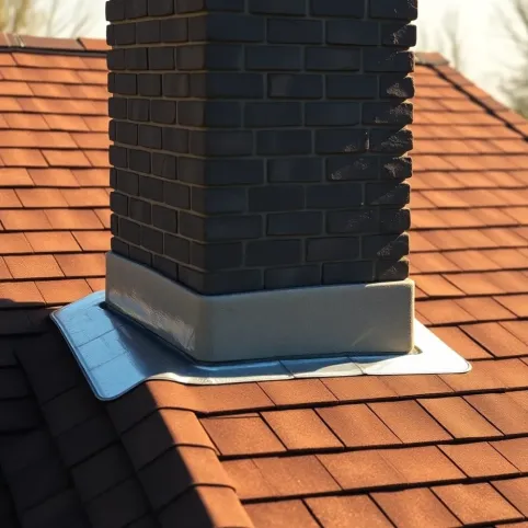 Wykończenie komina na dachu