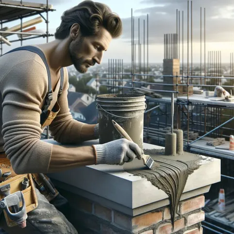 Wykończenie Komina Struktonitem