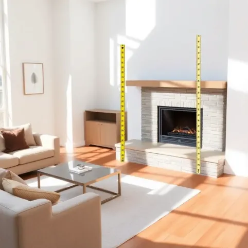 Wymiary kominka w salonie