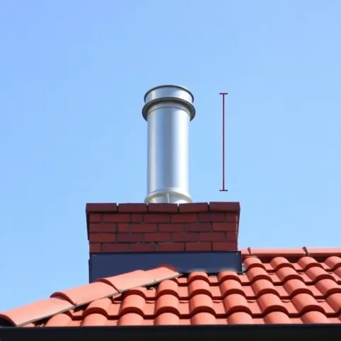 Wysokość komina gazowego ponad dach