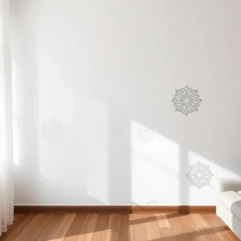 Wzory na ścianie malowane farbą