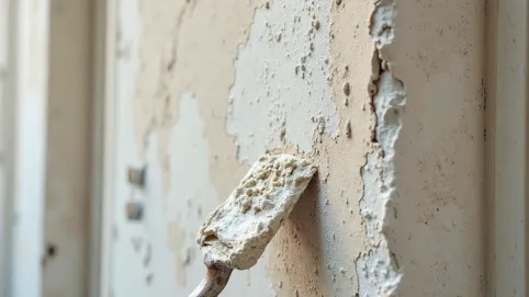 Zacieranie kleju na elewacji pod malowanie