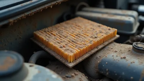 zapchany filtr powietrza objawy