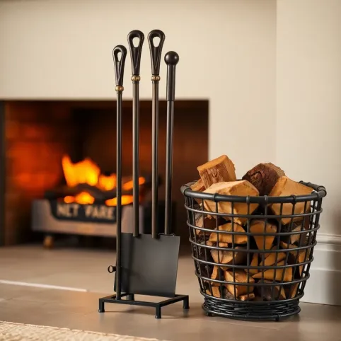 Zestaw kominkowy z koszem