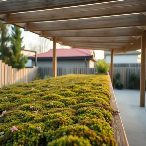 Zielony dach na wiacie