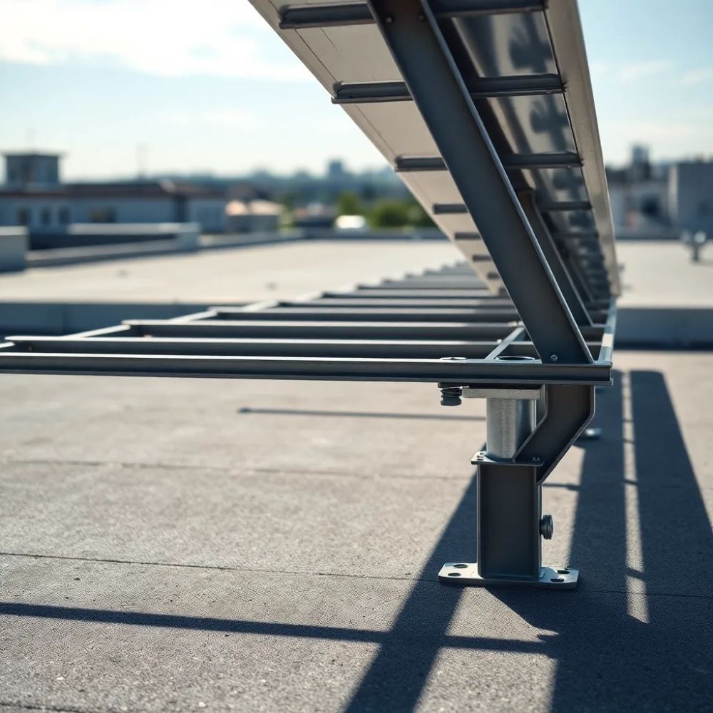 Stelaż do paneli fotowoltaicznych na dachu płaskim cena