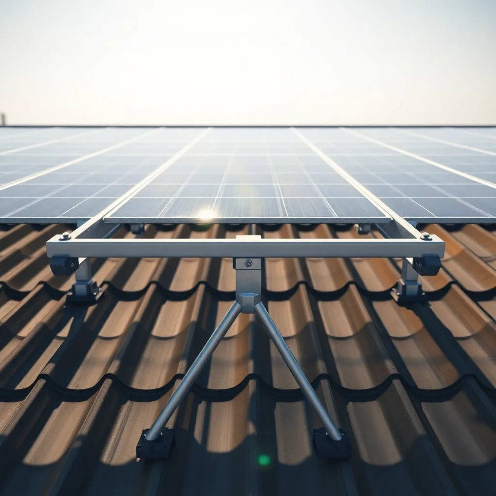 Stelaż do paneli fotowoltaicznych na dachu płaskim