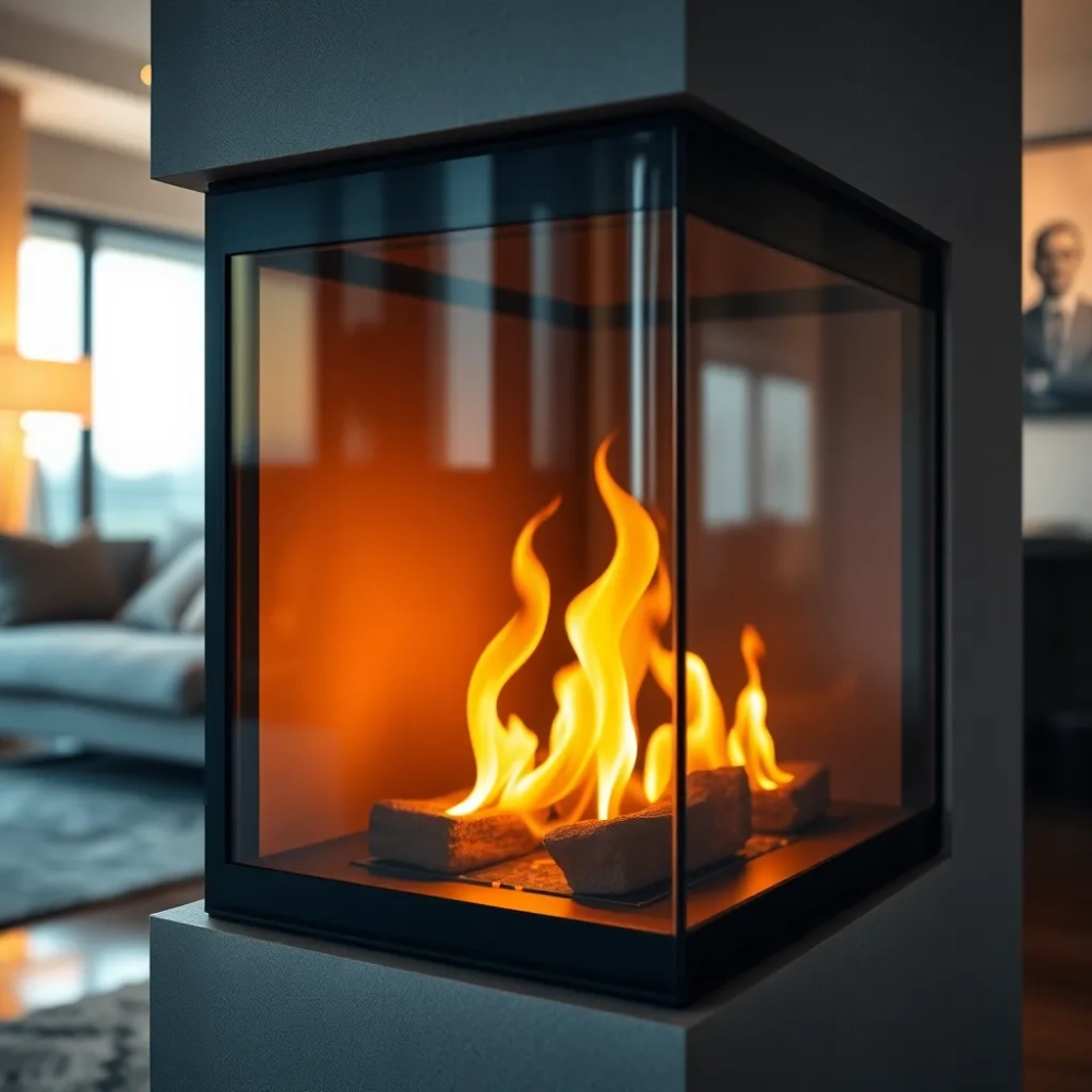 System czystej szyby w kominku