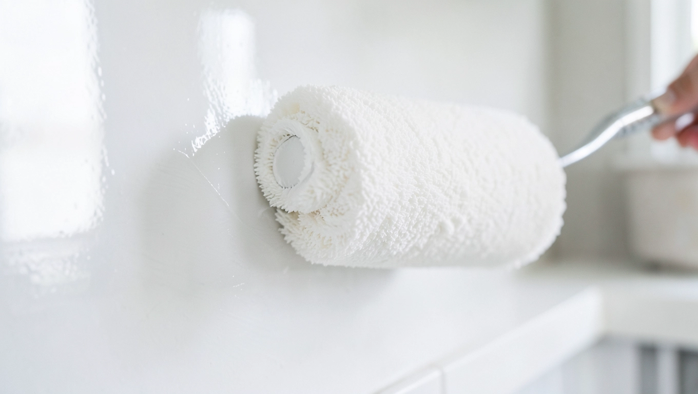 Technika nakładania farby białej w kuchni