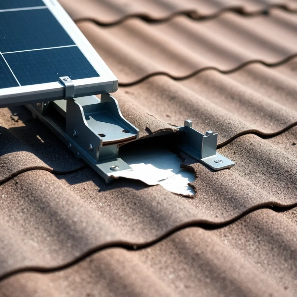 Uszkodzenie dachu przy montażu fotowoltaiki