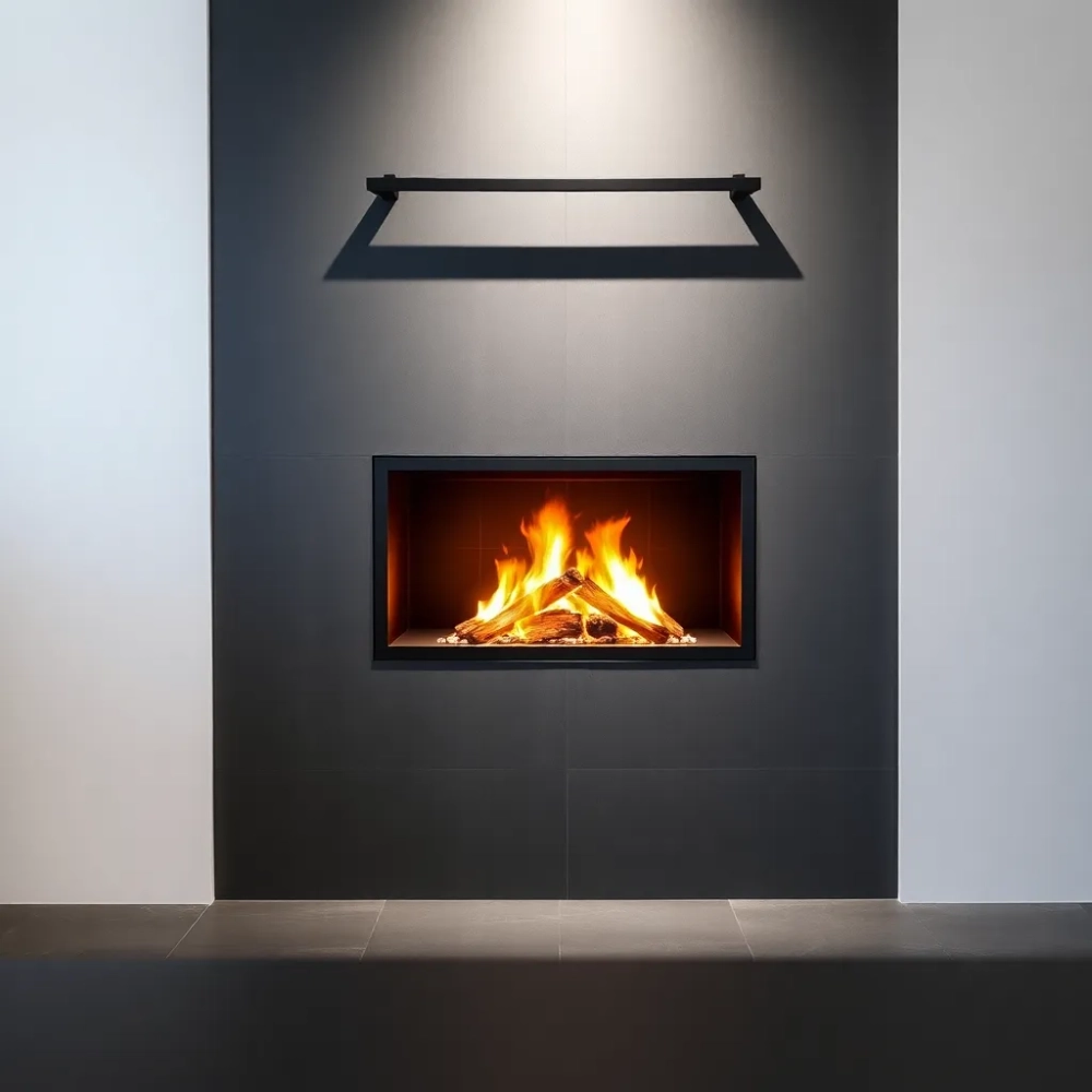 Wąski kominek do zabudowy