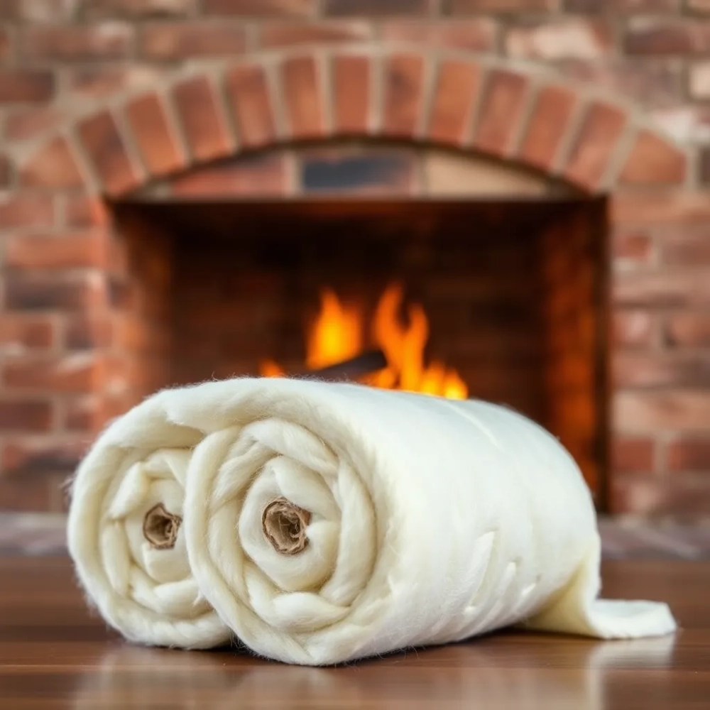 Wełna izolacyjna do kominka