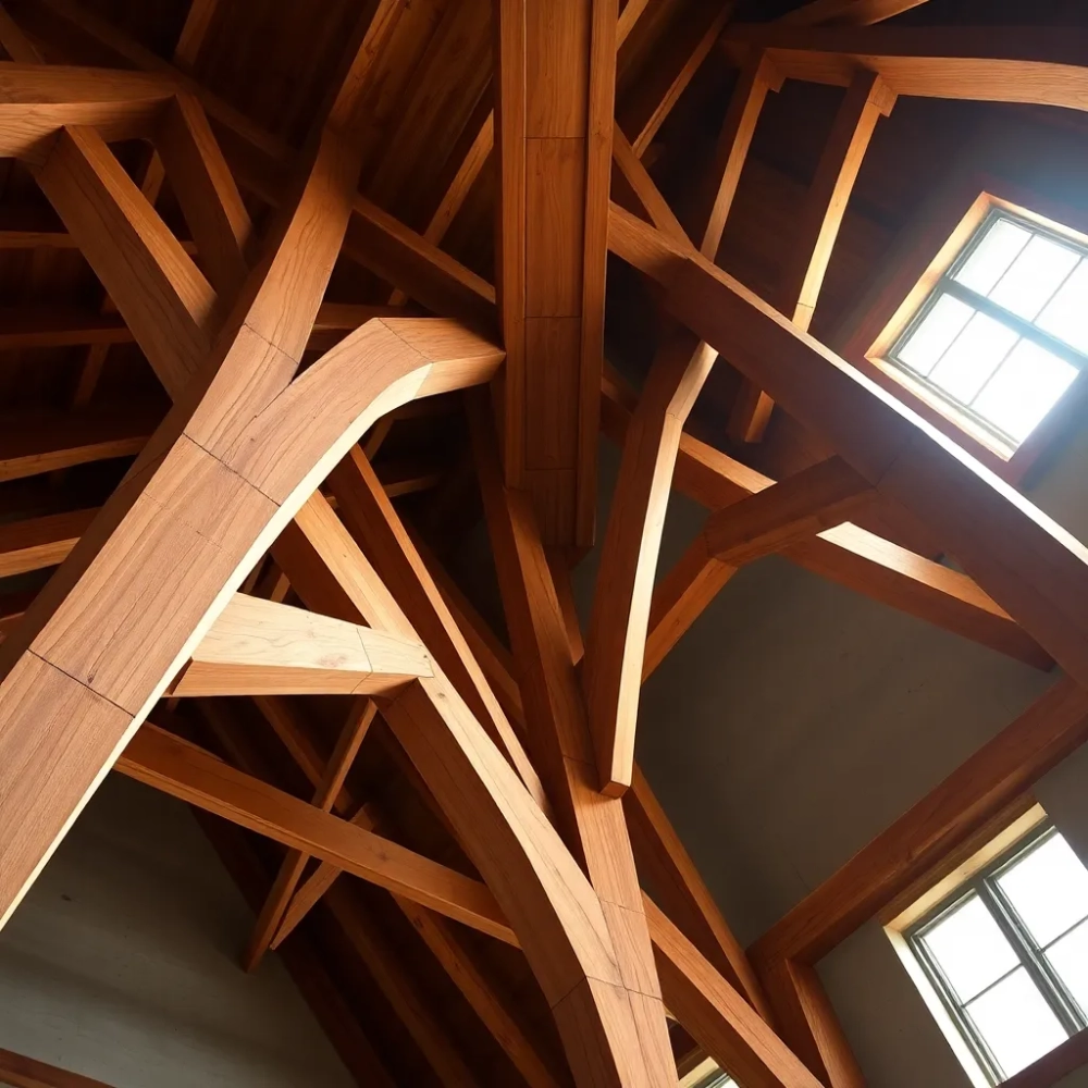Wiązary dachowe z drewna klejonego