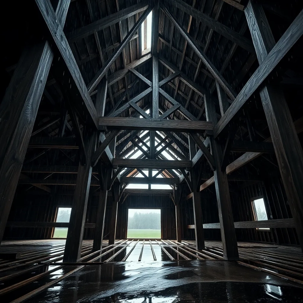 Więźba dachowa a deszcz