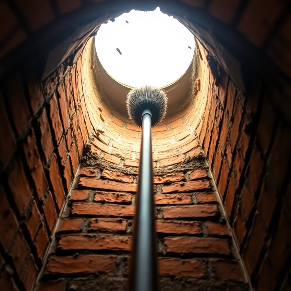 Wycior do komina od dołu