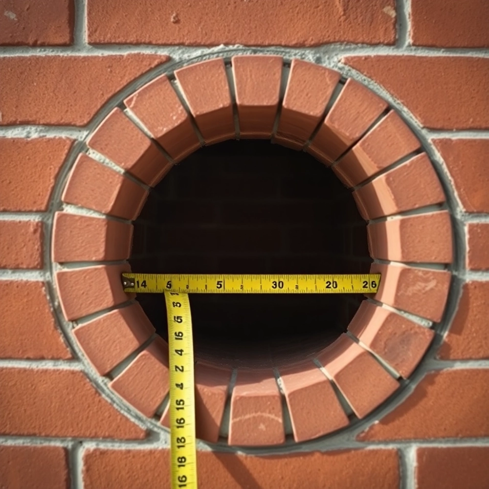 Wymiary komina murowanego