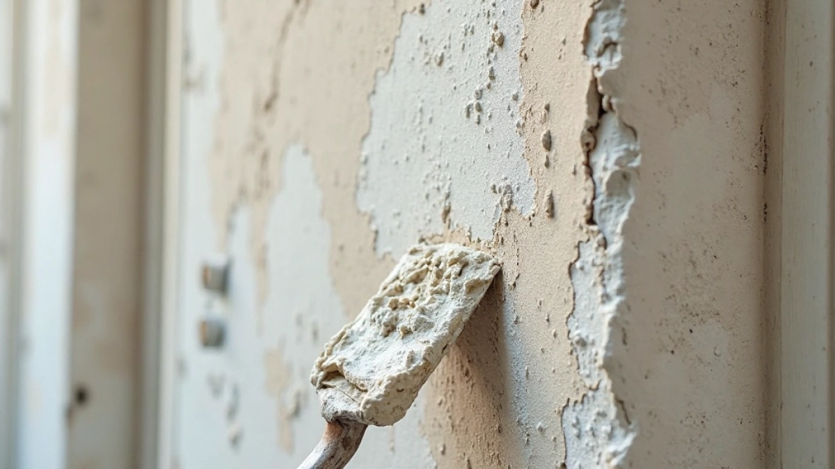 Zacieranie kleju na elewacji pod malowanie