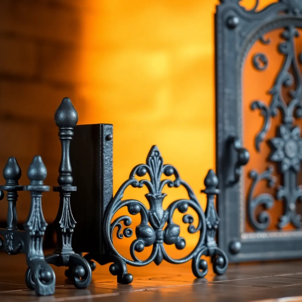 Żeliwne elementy do kominka