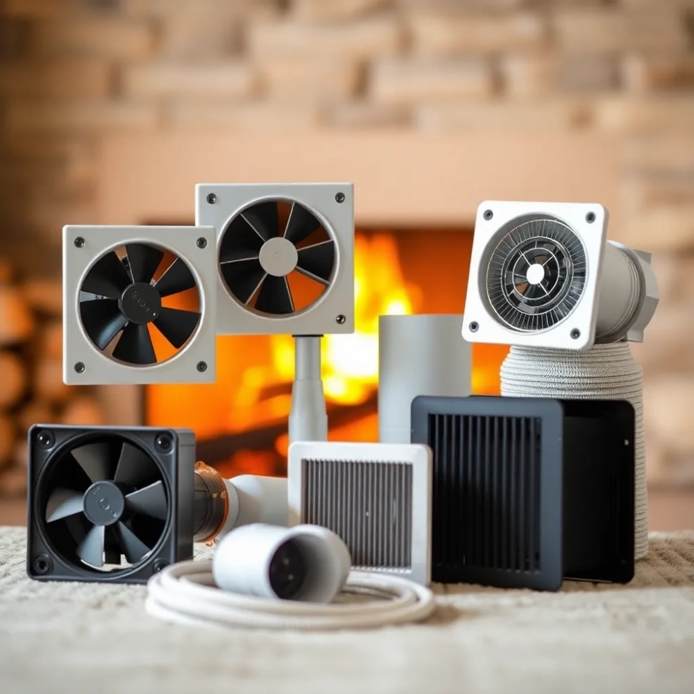 Zestaw do rozprowadzenia ciepła z kominka